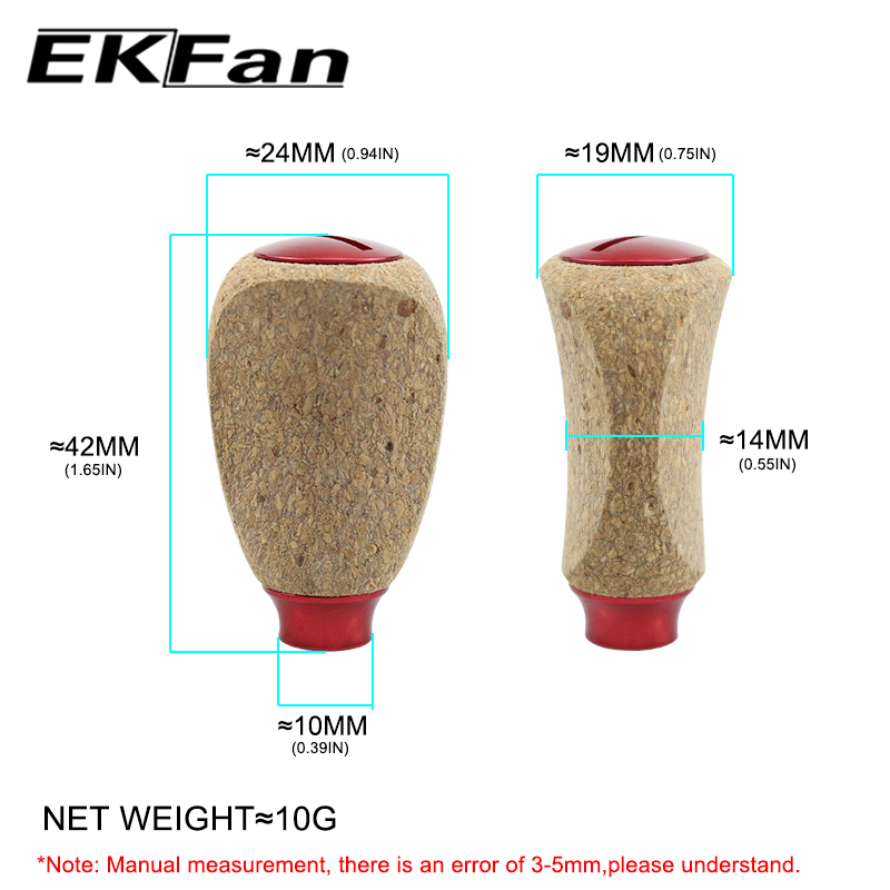 EKFan 1PC 42mm Cork Wooden Spi - Reel Drag Knob 评论和价格